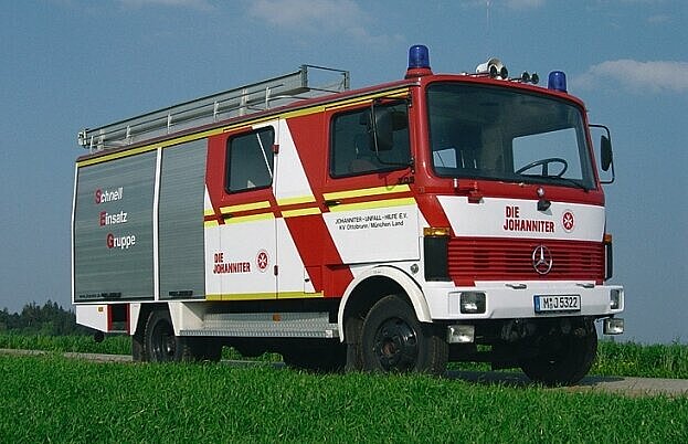 In Eigenleistung umgerüstet zum Gerätewagen für die SEG (9 Sitzplätze) und für große Sanitätsdienste. Bild Johanniter Ottobrunn