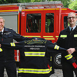 OBD Wolfgang Schäuble und Stadtbrandrat Claudius Blank. Foto: BF, Jan Saurer